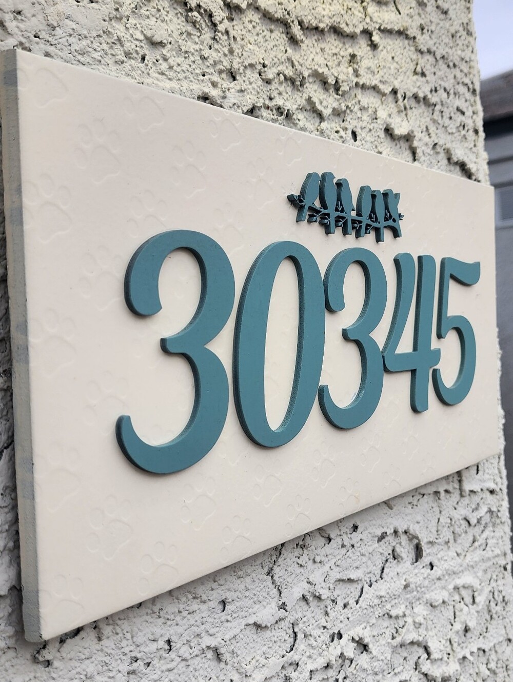 Custom Laser Engraved Ceramic Address Plaque 6x12 - Outdoor Durable